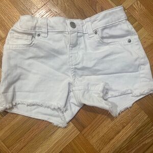 White jean shorts